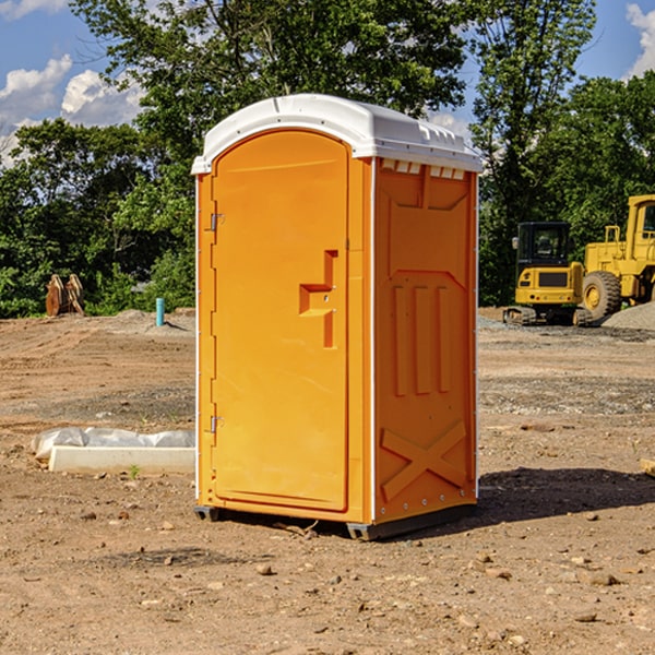 how often are the porta potties cleaned and serviced during a rental period in Fall River Mills